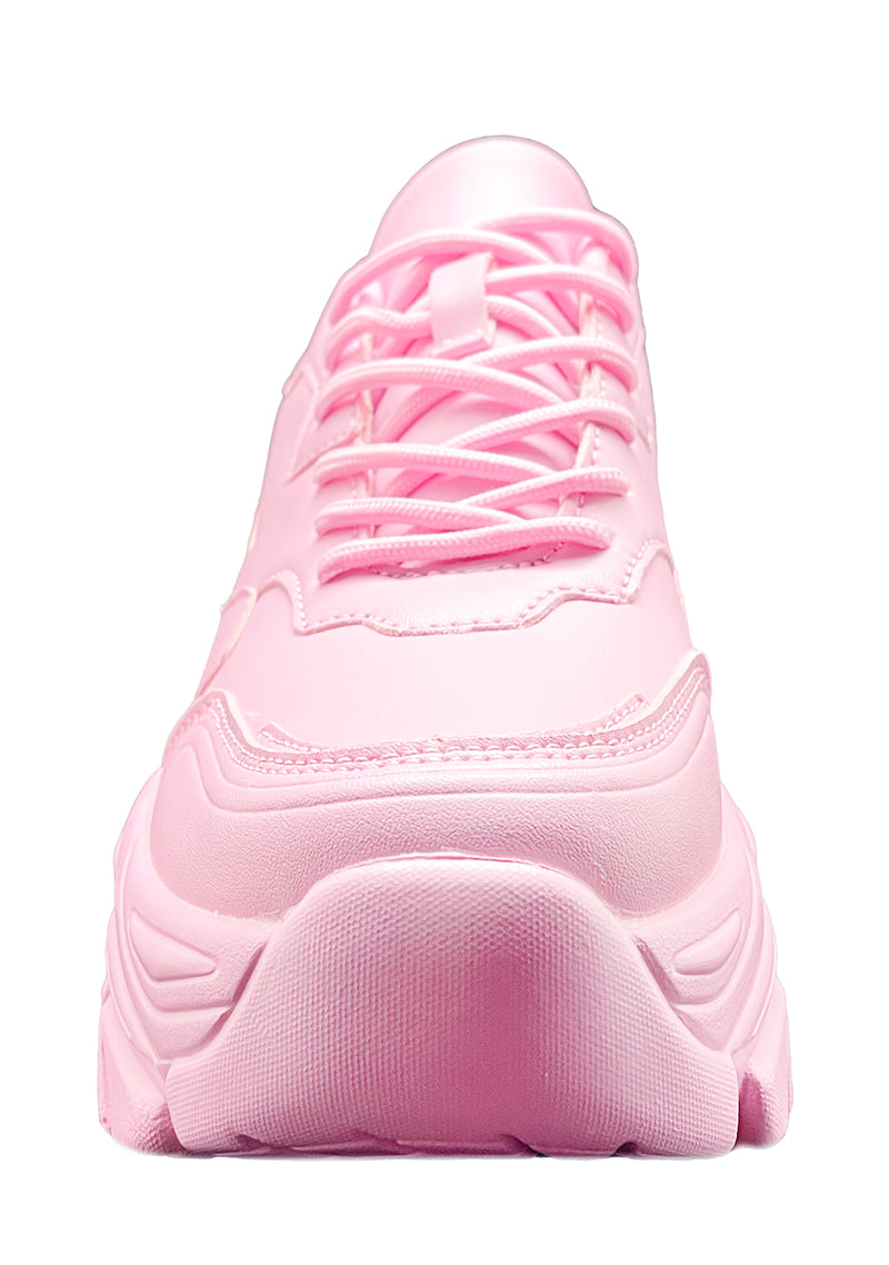 Berness BLAIR Bubblegum Bass Pink Platform Sneakers