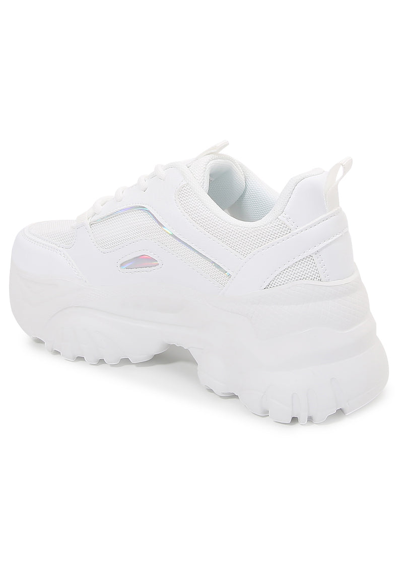 HANNA Cyber Pulse White Platform Sneakers