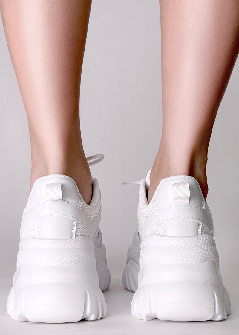 HANNA Cyber Pulse White Platform Sneakers