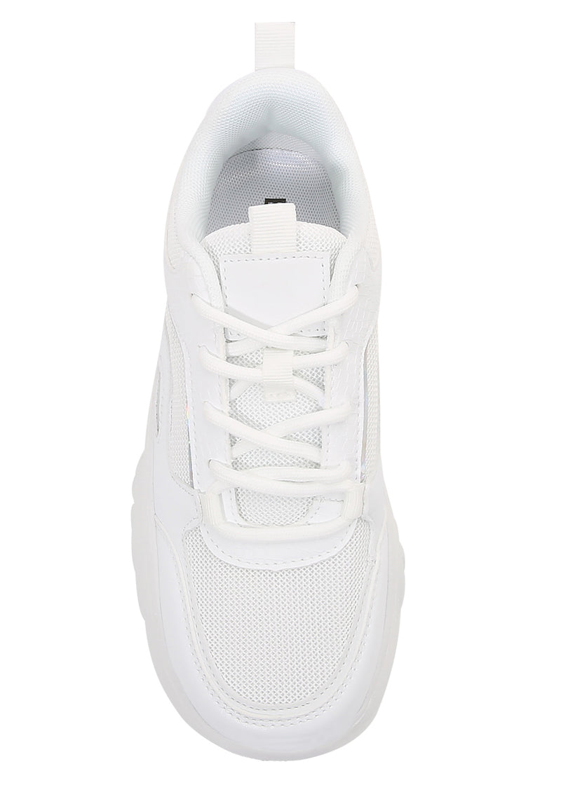 HANNA Cyber Pulse White Platform Sneakers