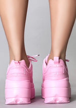 LILY 5005 Sugar Pop Pink Platform Sneakers