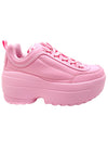 LILY 5005 Sugar Pop Pink Platform Sneakers