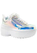 Berness LILY 5005 Cosmic Trance Holographic Platform Sneakers