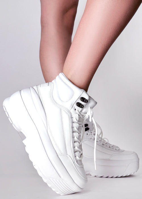 MACY 01 Cloudwalkers White Platform Sneakers