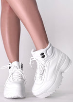 MACY 01 Cloudwalkers White Platform Sneakers