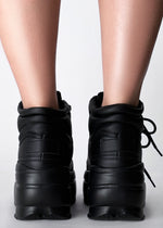 MACY 01 Shadow Mode Black Platform Sneakers
