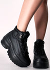 MACY 01 Shadow Mode Black Platform Sneakers