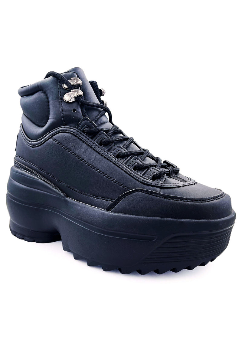 MACY 01 Shadow Mode Black Platform Sneakers