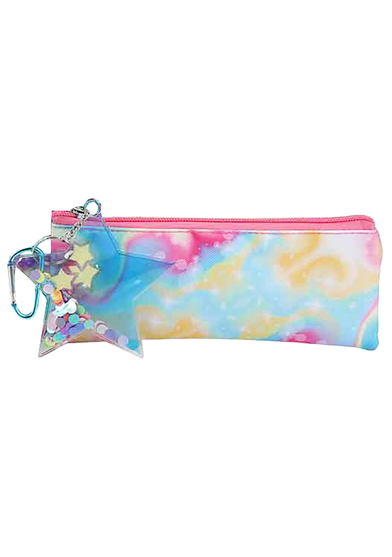 Falling Star Nylon Cosmetic Bag with Keychain