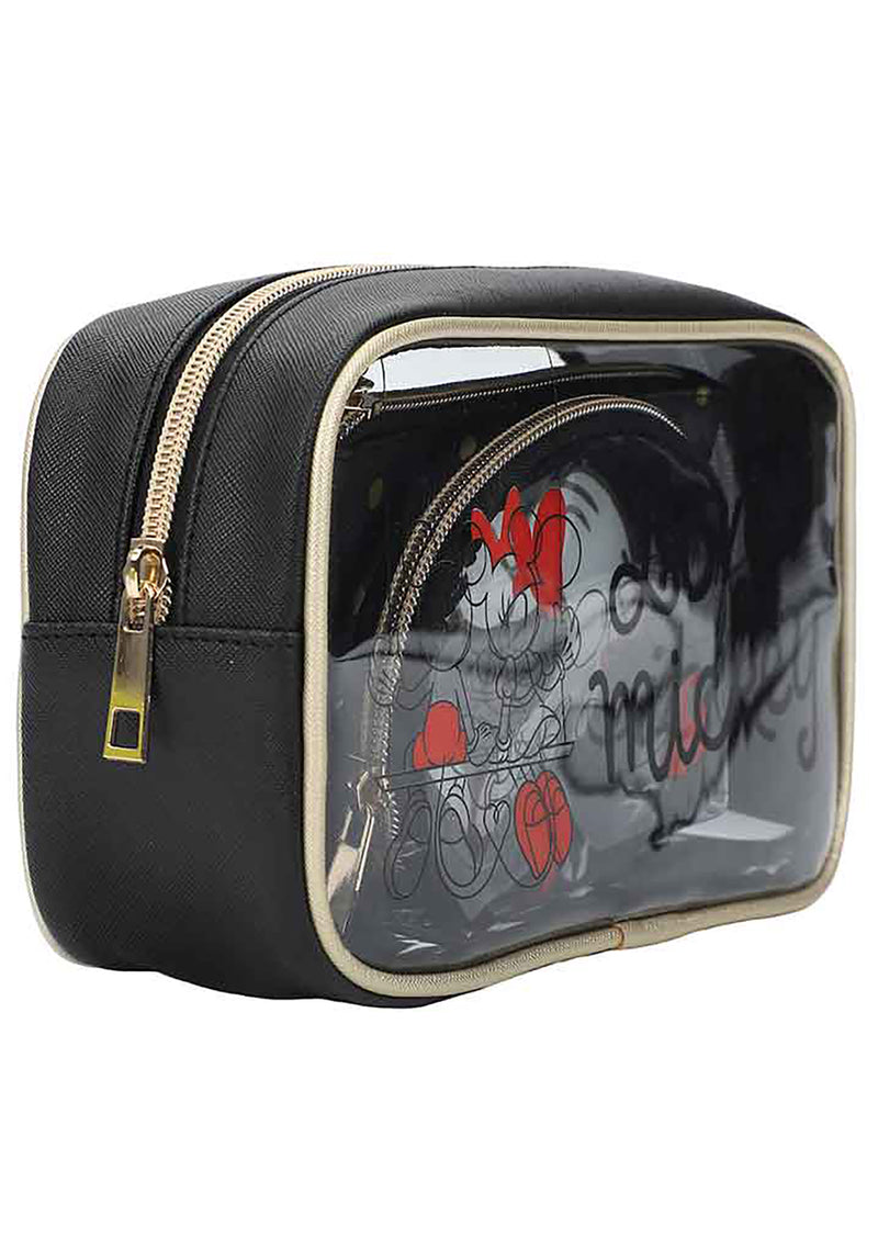 Disney Mickey & Minnie Love Travel 3PC Cosmetic Bags