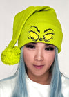 Dr Seuss The Grinch Face Santa Hat