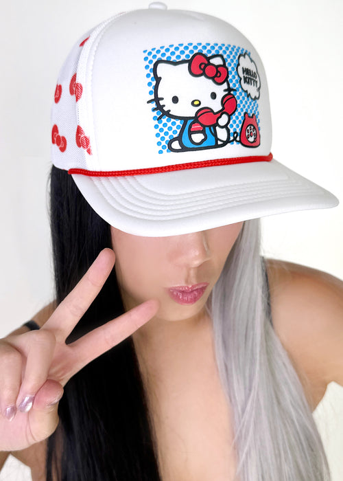 Sanrio Hello Kitty Telephone Bow Mesh Trucker Hat