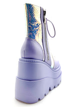 X LASR Exclusive RADIO Fairy Kiss Lavender Platform Boots