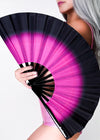 Black To Pink Ombre Core Rave Fan