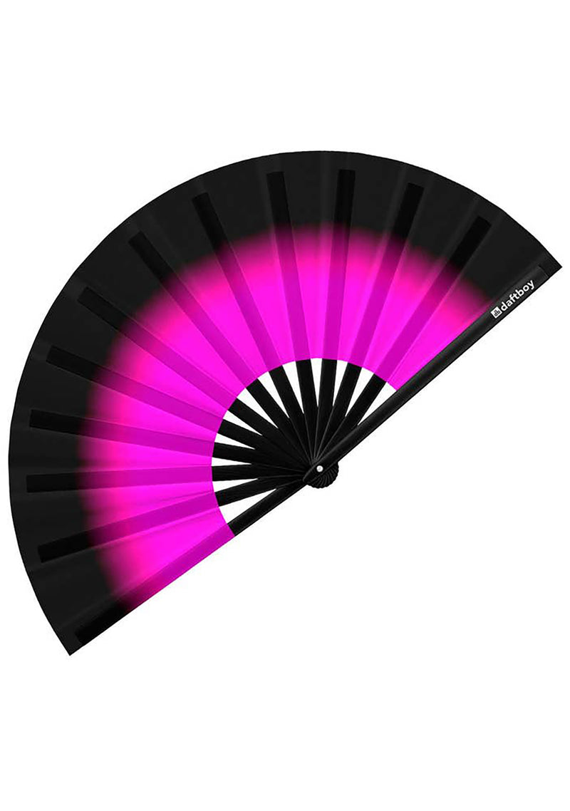 Black To Pink Ombre Core Rave Fan