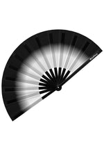 Black To White Ombre Core Rave Fan