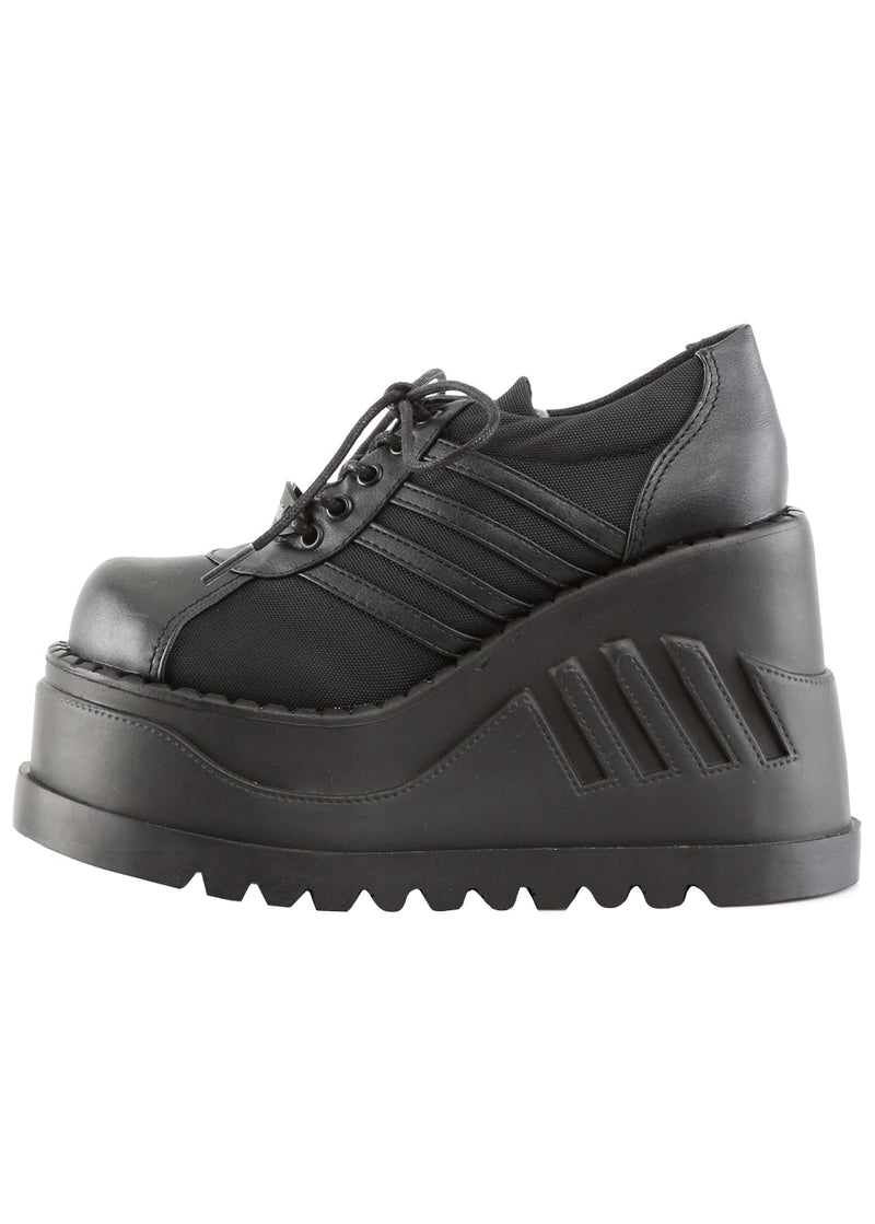 STOMP 08 Black Platform Sneakers