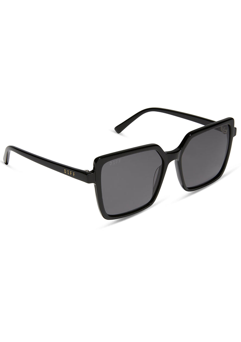 Esme Polarized Sunglasses in Black/Grey