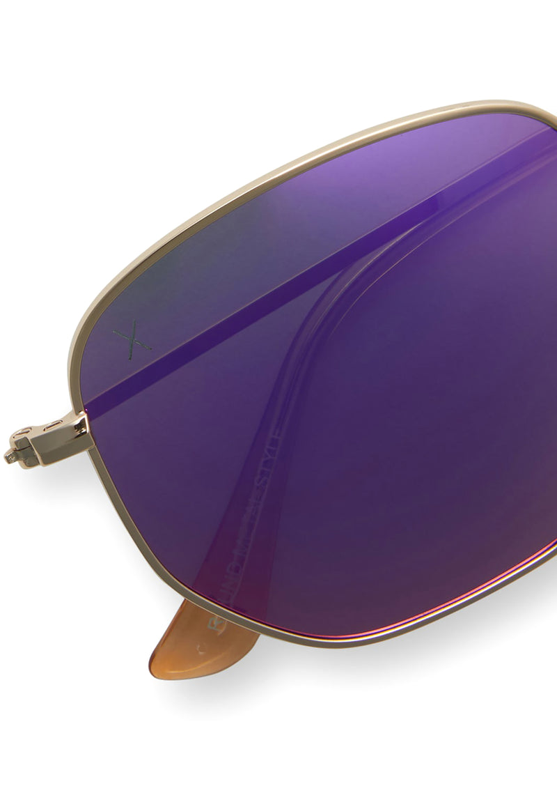 Roxbury Polarized Sunglasses in Gold Candy Pink Mirror