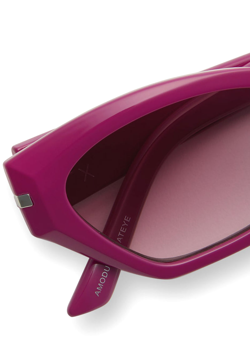 Sawtelle Polarized Sunglasses in Glossy Berry Garnet Gradient