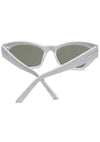 Sawtelle Polarized Sunglasses in Glossy White Silver Mirror