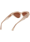 X Les Do Makeup Last Call Polarized Sunglasses in Milky Nude/Brown Gold Flash