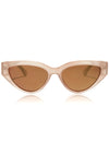 X Les Do Makeup Last Call Polarized Sunglasses in Milky Nude/Brown Gold Flash