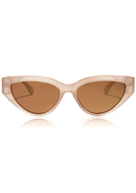 X Les Do Makeup Last Call Polarized Sunglasses in Milky Nude/Brown Gold Flash