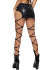 Shadow Dancer Black Harness Wrap Skirt