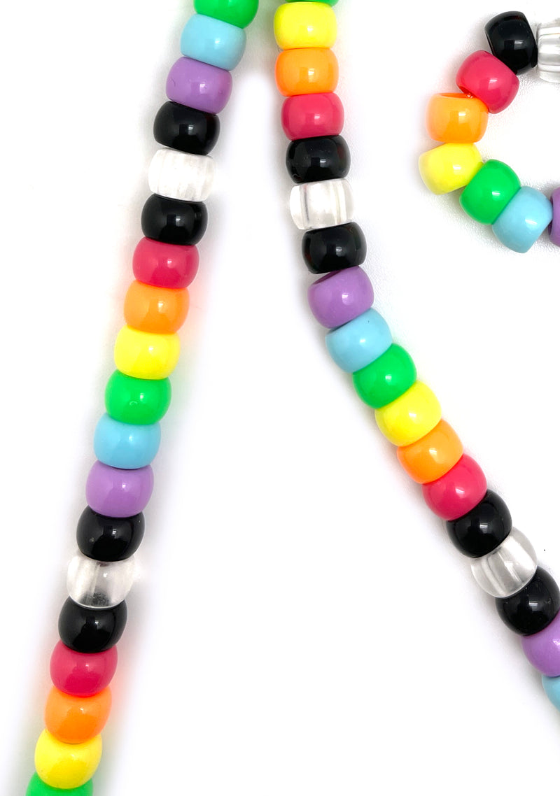 Alien Rainbow Rave Kandi Necklace