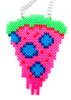 Cosmic Pizza Party UV Reactive Rave Kandi Necklace