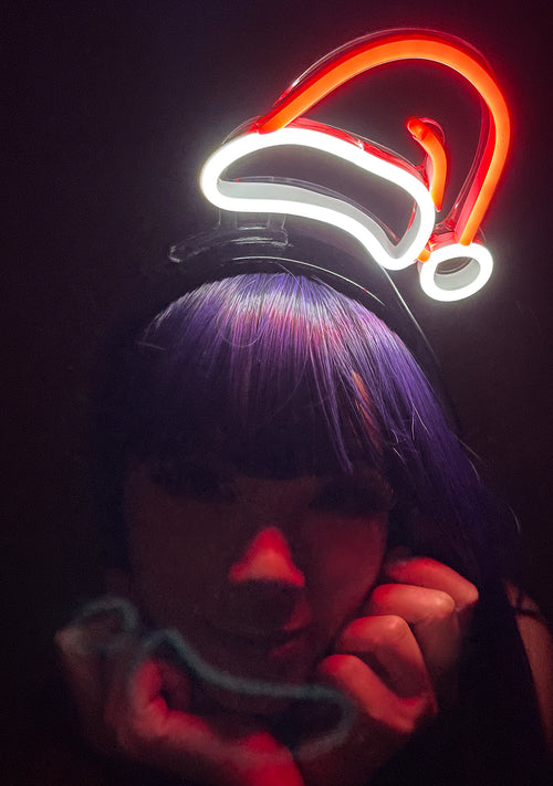 Cyber Santa Hat LED Light Up Headband