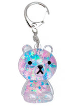 Kira Kira Bear Globe Cotton Candy Stars Keychain