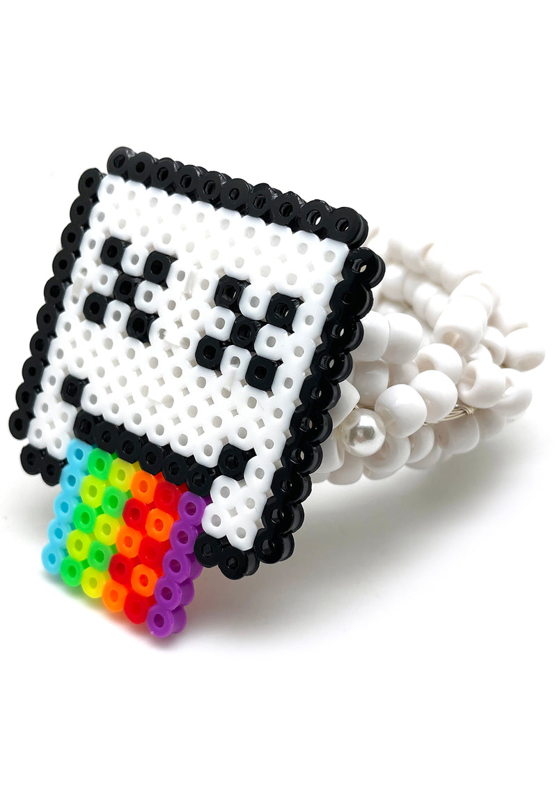 Silly Emoticon Light Up Pendant Rave Kandi Bracelet