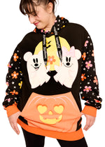 Disney Ghost Mickey and Minnie Halloween Hooded Unisex Hoodie