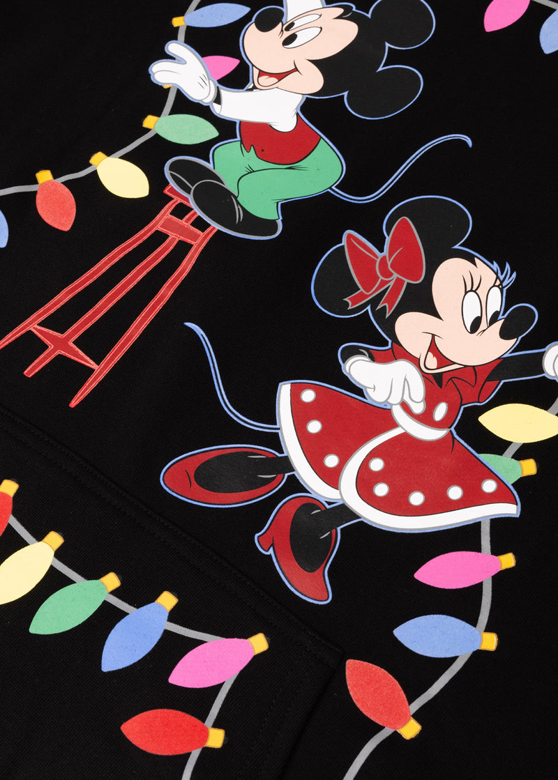 Disney Mickey & Friends Holiday String Lights Glow Unisex Hoodie