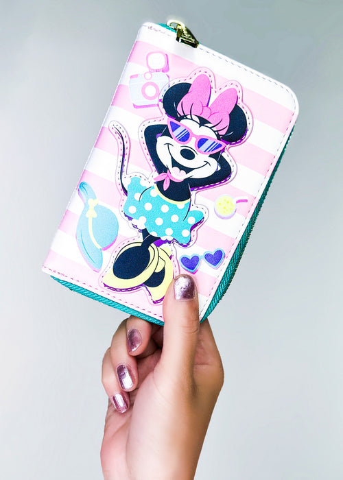 Disney Minnie Mouse Vacation Style Zip Around Wallet