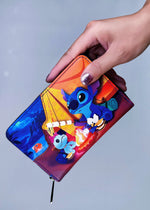 Disney Stitch Camping Cuties Zip Around Wallet