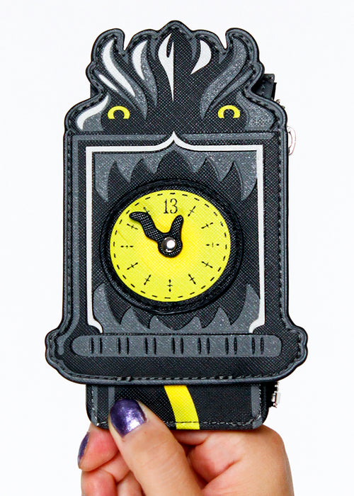 Disney Haunted Mansion Welcome Foolish Mortals Clock Card Holder