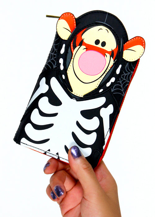 Disney Winnie The Pooh Skeleton Tigger Zip Wallet