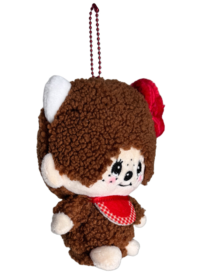 Monchhichi X Sanrio Hello Kitty Plush Mascot Keychain -Limited Edition