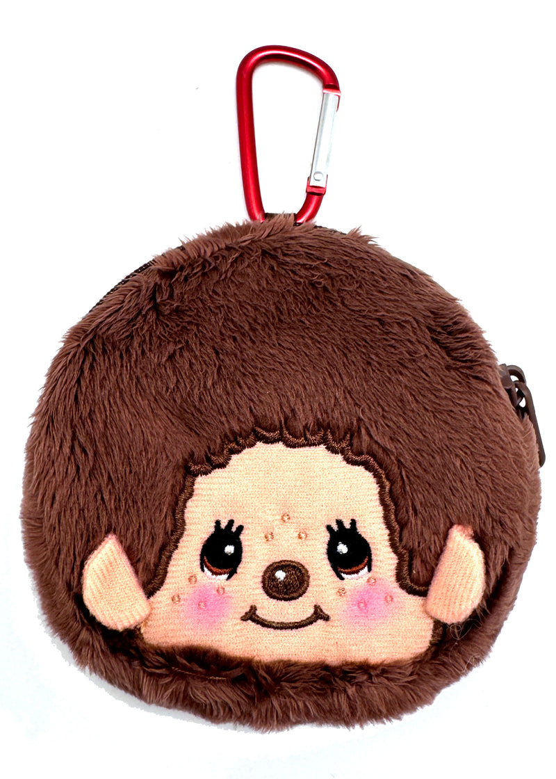 Monchhichi-Kun Face Plush Coin Pouch