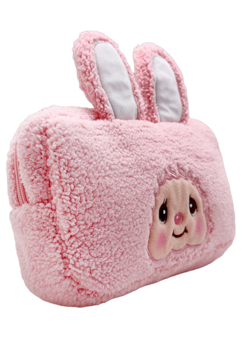 Monchhichi Chimutan Bunny Face Plush Cosmetic Bag