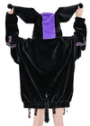 PSYNXX Cyberpunk Devil Ears Faux Fur Black Purple Oversized Jacket