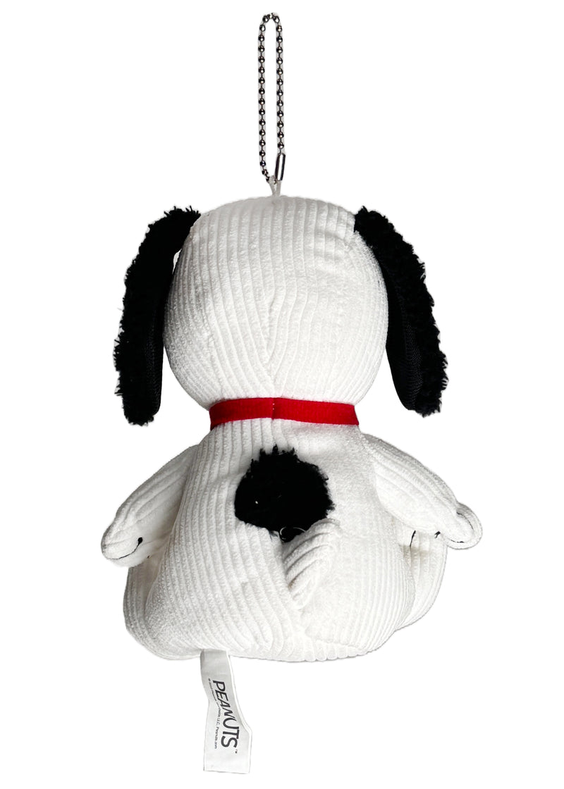 Peanuts Snoopy Classic Corduroy Plush Ball Chain Mascot Keychain