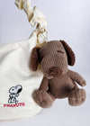 Peanuts Snoopy Chocolate Corduroy Plush Ball Chain Mascot Keychain