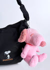 Peanuts Snoopy Pink Corduroy Plush Ball Chain Mascot Keychain