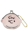 Peanuts Charlie Brown Face Plush Coin Bag