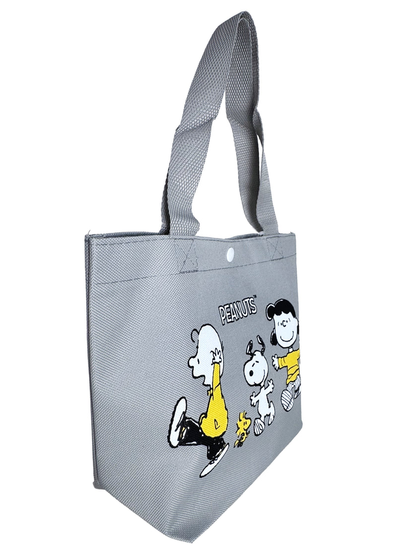 Peanuts Snoopy and Friends Canvas Grey Lunch Tote