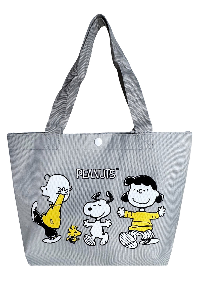 Peanuts Snoopy and Friends Canvas Grey Lunch Tote